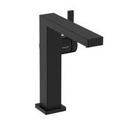 hansgrohe Tecturis E Fine Mitigeur monocommandé pour lavabo 150, saillie 157mm, garniture de vidage Push-Open, CoolStart, 73042670, Couleur: noir mat