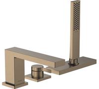 hansgrohe Tecturis E Raccord de rebord de baignoire 3 trous 73443140 avec sBox, bronze brossé