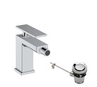 hansgrohe Tecturis E - Mitigeur bidet avec tirette et vidage, Robinet bidet, Robinet de salle de bain avec hauteur sous bec 100 mm, Chromé, 73200000