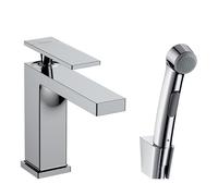 Hansgrohe Tecturis Robinet de lavabo - douchette bidet - flexible de douche 160cm - bec 14.4cm - chrome 73210000