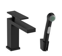 Hansgrohe Tecturis Robinet de lavabo - douchette bidet - flexible de douche 160cm - bec 14.4cm - noir mat 73210670
