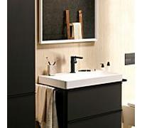 hansgrohe Tecturis E Fine Mitigeur monocommandé pour lavabo 150, saillie 157mm, sans garniture de vidage, CoolStart, EcoSmart+, 73041670, Couleur: noir mat