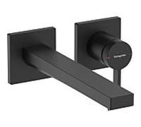 hansgrohe Tecturis E mitigeur lavabo 73051670 projection 225mm, UP, pour montage mural, noir mat