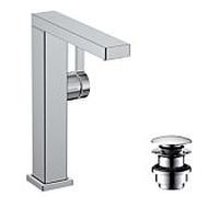 hansgrohe Tecturis E Fine Mitigeur monocommandé pour lavabo 210, orientable, saillie 157mm, avec vidage Push-Open, CoolStart, EcoSmart+, 73060, Coloris: chrome - 73060000