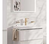 hansgrohe Tecturis E mitigeur lavabo 73060140 avec bec pivotant et push-open garniture de vidange , bronze brossé