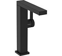 hansgrohe Tecturis E mitigeur lavabo 73060670 avec bec pivotant et push-open garniture de vidange , noir mat
