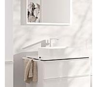 hansgrohe Tecturis E Fine - Mitigeur de lavabo avec vidage Push-Open, économie d'énergie (CoolStart), Robinet de salle de bain avec hauteur sous bec 240 mm, économie d'eau (EcoSmart+), Blanc mat