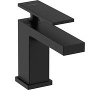 hansgrohe Tecturis E Mitigeur monocommandé pour lavabo 80, saillie 122mm, garniture de vidage à tirette, CoolStart, 73004, Coloris: noir mat - 73004670