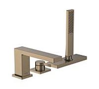 hansgrohe Tecturis E Robinetterie de bord de baignoire 3 trous 73443140 avec sBox, bronze brossé