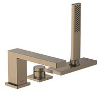 Hansgrohe Tecturis Mitigeur de bord de baignoire 3 trous avec sbox bronze brossé 73443140
