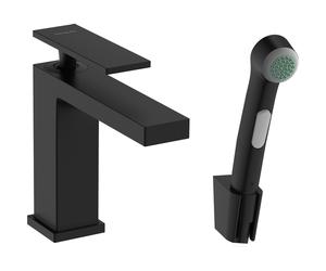 Hansgrohe Tecturis Robinet de lavabo - douchette bidet - flexible de douche 160cm - bec 14.4cm - noir mat 73210670