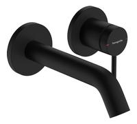hansgrohe Tecturis S Mitigeur monocommandé pour lavabo encastré pour montage mural, saillie 165 mm, 73350670, Couleur: noir mat