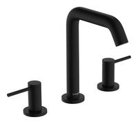 Hansgrohe Tecturis Robinet lavabo - mitigeur - rond - bec 15.6 cm - 3 trous - noir mat 73330670