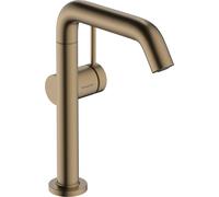 hansgrohe Tecturis S Fine Mitigeur monocommandé pour lavabo, bec pivotant, ComfortZone210, CoolStart, Push-Open, saillie 154mm, 73364140, Couleur: Bronze brossé