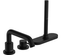 hansgrohe Tecturis S Mitigeur monocommandÃ© sur gorge pour baignoire, 3 trous, avec sBox, saillie 194mm, 73447, Coloris: noir mat - 73447670