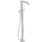 hansgrohe Tecturis S - Mitigeur baignoire sur pied, Robinet baignoire 2 sorties avec douchette, Mitigeur monocommande, Blanc mat