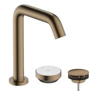 hansgrohe Tecturis S - Mitigeur de lavabo 2 trous avec vidage, économie d'énergie (CoolStart), Robinet de salle de bain avec hauteur sous bec 151mm, économie d'eau (EcoSmart+), Bronze brossé, 73353140