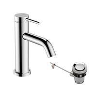 Hansgrohe Mitigeur lavabo Tecturis S 73302000 saillie 108mm tirant et garniture de vidange chromé