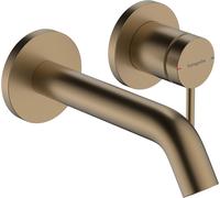 Hansgrohe Mitigeur lavabo Tecturis S 73350140 encastré mural saillie 165 mm bronze brossé