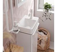 hansgrohe Tecturis S robinetterie de lavabo monocommande 80 CoolStart, EcoSmart+, sans garniture de vidage, portée 108mm, 73301700, Couleur: Blanc mat