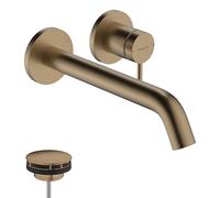 hansgrohe Tecturis S Mitigeur monocommandÃ© pour lavabo encastrÃ© pour montage mural, saillie 225 mm, 73351, Coloris: Bronze brossÃ© - 73351140