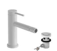 hansgrohe Tecturis S Mitigeur monocommandé pour bidet, saillie 148 mm, 73201700, Couleur: Blanc mat