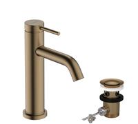 hansgrohe Tecturis S Mitigeur monocommandé pour lavabo 110, saillie 116 mm, 73310140, Couleur: Bronze brossé