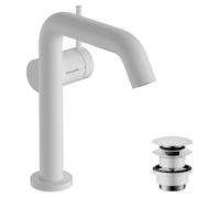 hansgrohe Tecturis S Mitigeur monocommandé pour lavabo 150 Fine CoolStart économie deau+, saillie 139 mm, 73340700, Couleur: Blanc mat
