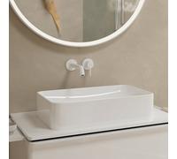 hansgrohe Tecturis S mitigeur lavabo 73351700 encastré, pour montage mural, saillie 225 mm, blanc mat