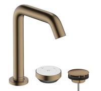 hansgrohe Tecturis S robinetterie de lavabo 2 trous 150 CoolStart, EcoSmart+, portée 139mm, 73353140, Couleur: Bronze brossé