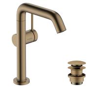 Hansgrohe Tecturis S Mitigeur lavabo - vidage à pression - bec pivotant 15.4 cm - bronze brossé 73360140