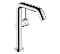 hansgrohe Tecturis S robinetterie de lavabo 210 Fine CoolStart, avec bec pivotant et vidage Push-Open, EcoSmart, 73360340, Couleur: Chrome noir brossé