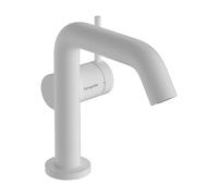 hansgrohe Tecturis S robinetterie de lavabo à levier unique 110 Fine CoolStart, EcoSmart+, sans garniture de vidage, portée 130mm, 73321700, Couleur: Blanc mat