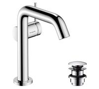 hansgrohe Tecturis S robinetterie de lavabo monocommande 150 Fine CoolStart, EcoSmart+, avec vidage Push-Open, portée 139mm, 73340000, Couleur: chrome