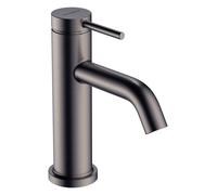 hansgrohe Tecturis S robinetterie de lavabo monocommande 80 CoolStart, EcoSmart+, avec vidage à tirette, portée 108mm, 73302340, Couleur: Chrome noir brossé