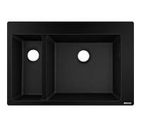 Hansgrohe Évier 43315170 – 770 x 510 mm, 2000 puits principal et supplémentaire – Noir Graphite