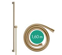 hansgrohe Unica barre de douche S Puro 90 cm, support de pomme de douche Easy Slide, flexible de douche Isiflex 160 cm, 24405, Coloris: Bronze brossÃ© - 24405140