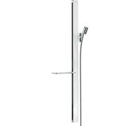 Hansgrohe Unica`E barre coulissante avec flexible de douche Isiflex`B 160cm et porte-savon casetta`E 90cm blanc/chrome 27640400
