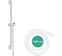 Hansgrohe Barre de douche Unica Pulsify S 65 cm avec support Push et flexible Blanc mat