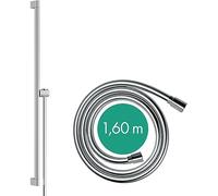 hansgrohe Unica S Puro - Barre de douche 90 cm avec flexible de douche 160 cm et support de douche, Chromé