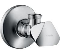 Hansgrohe Vanne d'angle E 13902000 – 2 x 3/8" – Raccord à compression 10 mm