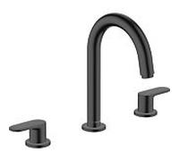 hansgrohe Vernis Blend mélangeur lavabo 3 trous 71553670 avec tirette garniture de vidange , noir mat