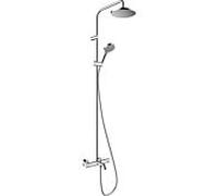 hansgrohe Vernis Blend SystÚme de douche 200 1 jet économisant leau avec thermostat de baignoire chrome, 26079000 - 26079000