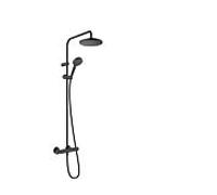 hansgrohe Vernis Blend Système de douche 200, 1 jet avec thermostat, 26276670, Couleur: noir mat