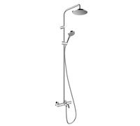 hansgrohe Vernis Blend SystÚme de douche 200 1 jet économisant leau avec thermostat de baignoire chrome, 26079000 - 26079000