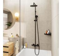 Hansgrohe Vernis Blend - Showerpipe 240 1jet mit Wannenthermostat schwarz matt
