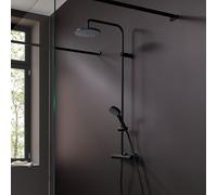Hansgrohe Vernis Blend ensemble de douche mural avec thermostat oui noir 26089670