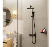 Hansgrohe Vernis Blend - Showerpipe 240 1jet mit Brausethermostat schwarz matt