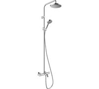 Hansgrohe Vernis Blend ensemble de douche mural avec thermostat avec douche pluie chrome 26079000