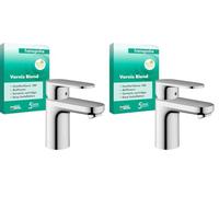 hansgrohe Vernis Blend Mitigeur de lavabo 100 sans tirette ni vidage, chromé, 71580000 (Lot de 2)